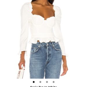 Cori Top in White by Majorelle